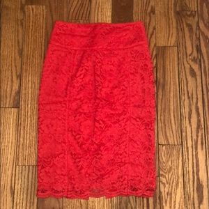 Express Coral Lace Skirt